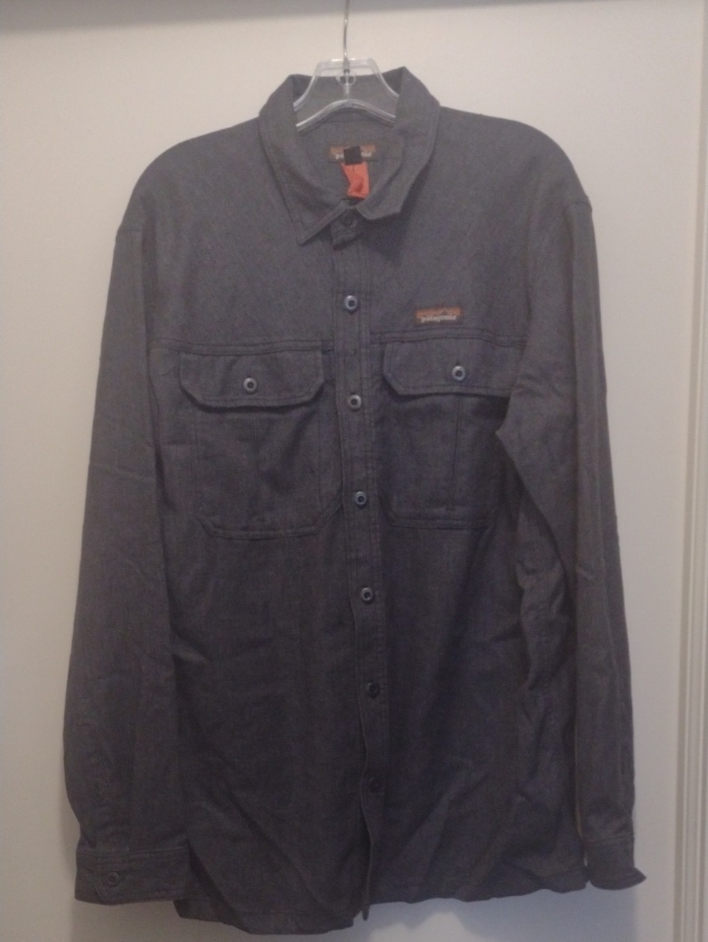 Patagonia Men's Charcoal Button-Up Shirt Jacket (J761)